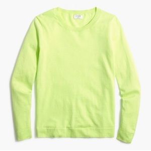 NWT JCrew factory, bright yellow teddie sweater, size S